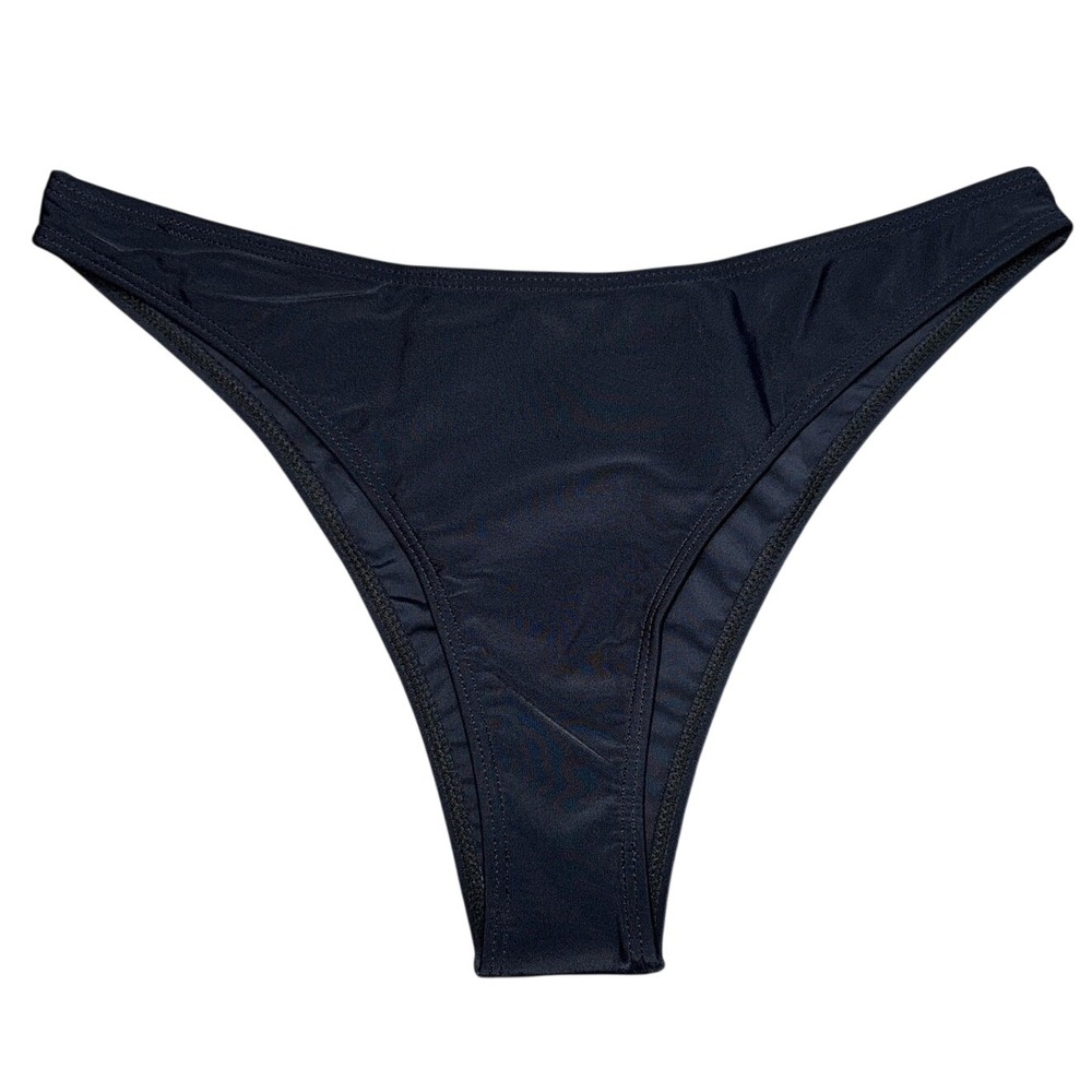 New Small‎ Black High Cut Bikini Swim Bottoms Booty Brazillian Cheeky Swimsuit